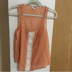 💚10 for $10💚 Bundle and save  Apricot Lace Accent Tank Top